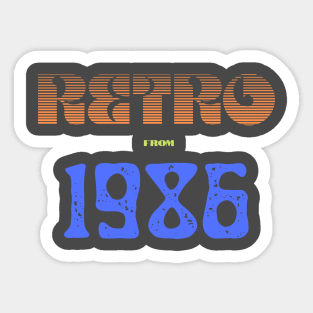 Retro Birthyear 1986 Sticker